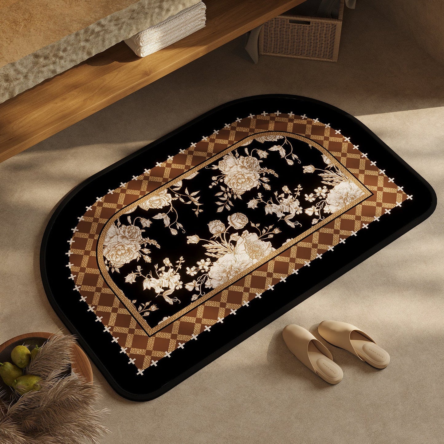 Chic Geometric Design Bath Mat