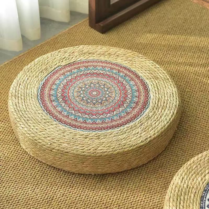Beef Artificial Leather Pouf Acalora