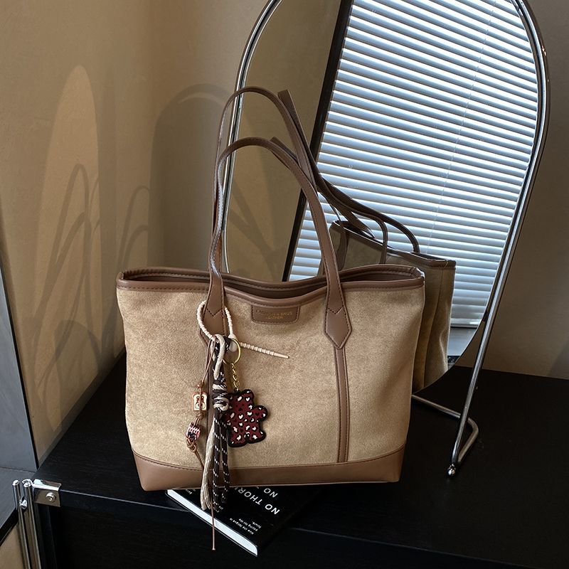 Spacious Suede Tote Bag Acalora