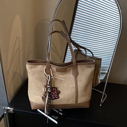 Spacious Suede Tote Bag Acalora