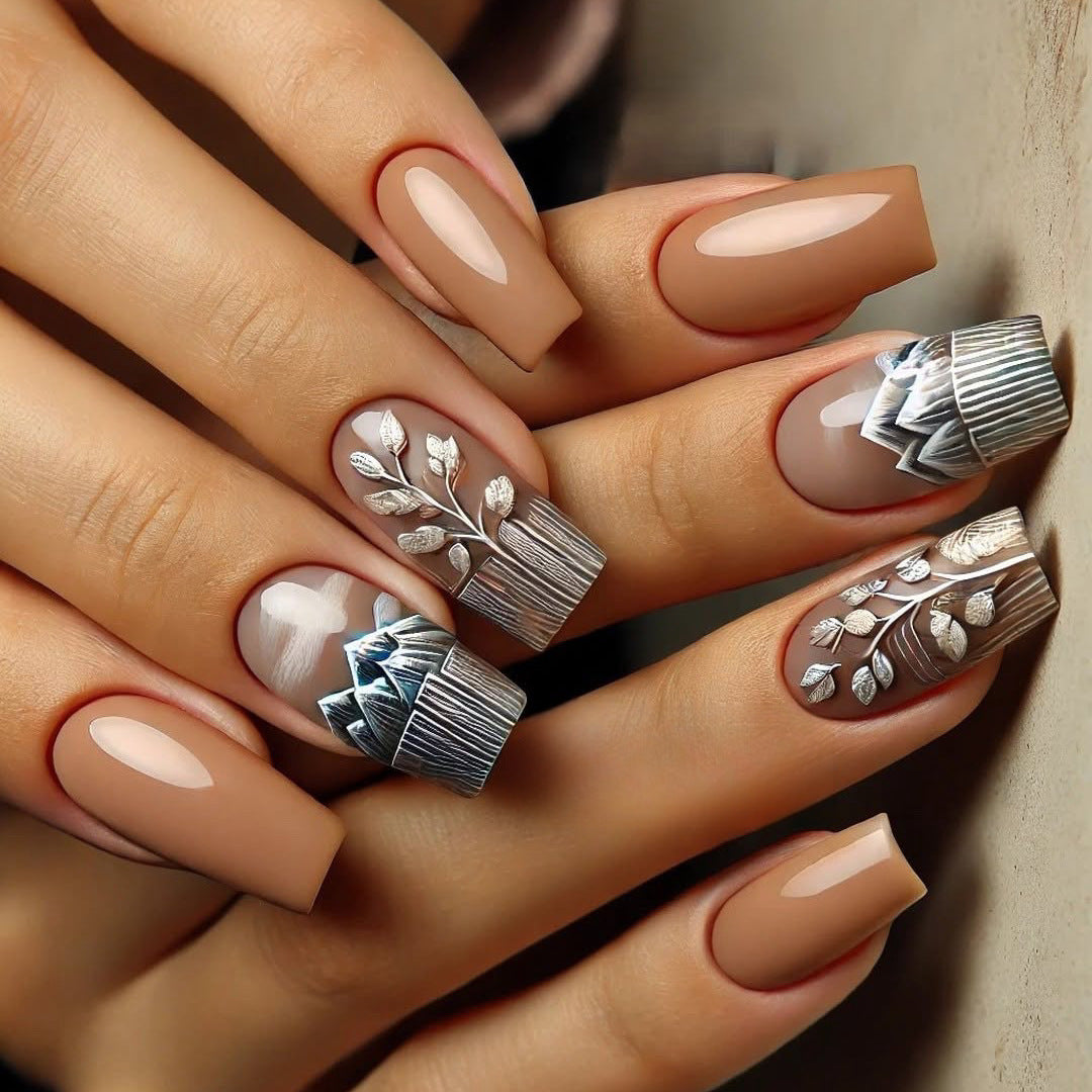 Nail Art Set with Floral Patterns Acalora