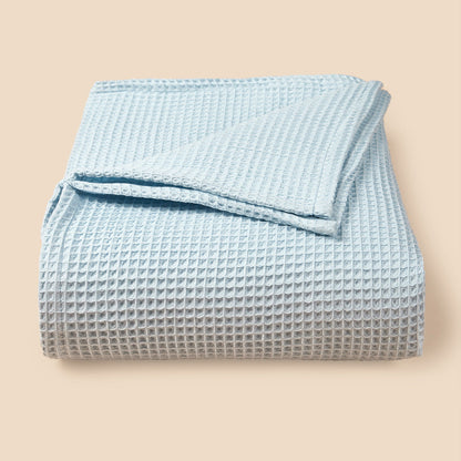 Textured Waffle Weave Throw Blanket