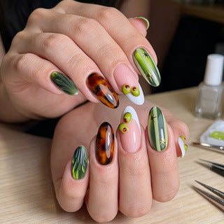 Artificial nails with creative geometric design Acalora