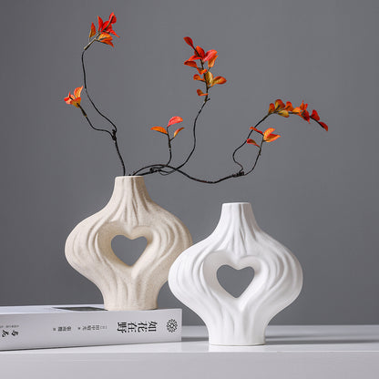 Artistic Heart-Shaped Decorative Vase