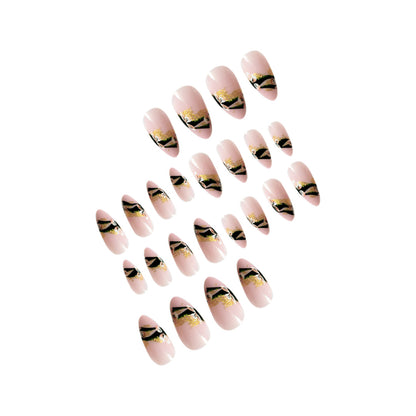 Artistic Floral Glittered Press-On Nails Acalora