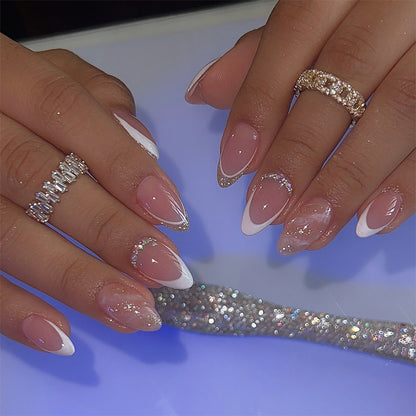 Premium Decorative Press-On Nail Set with Artistic Finishing Acalora
