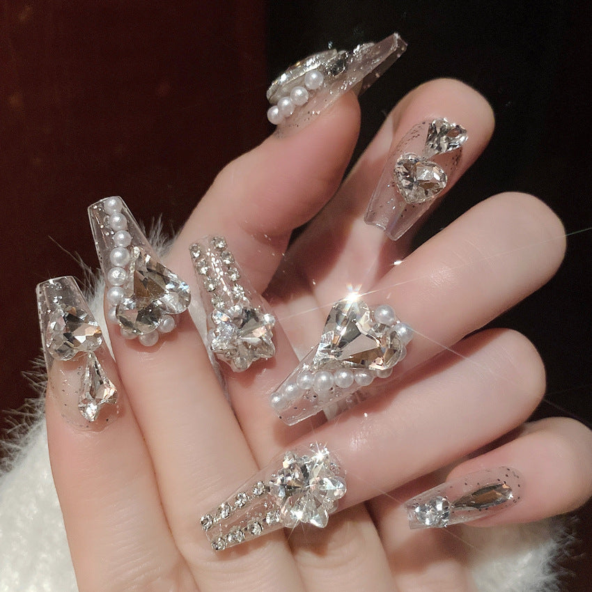 Decorative Crystal Embellished Nail Tips Acalora