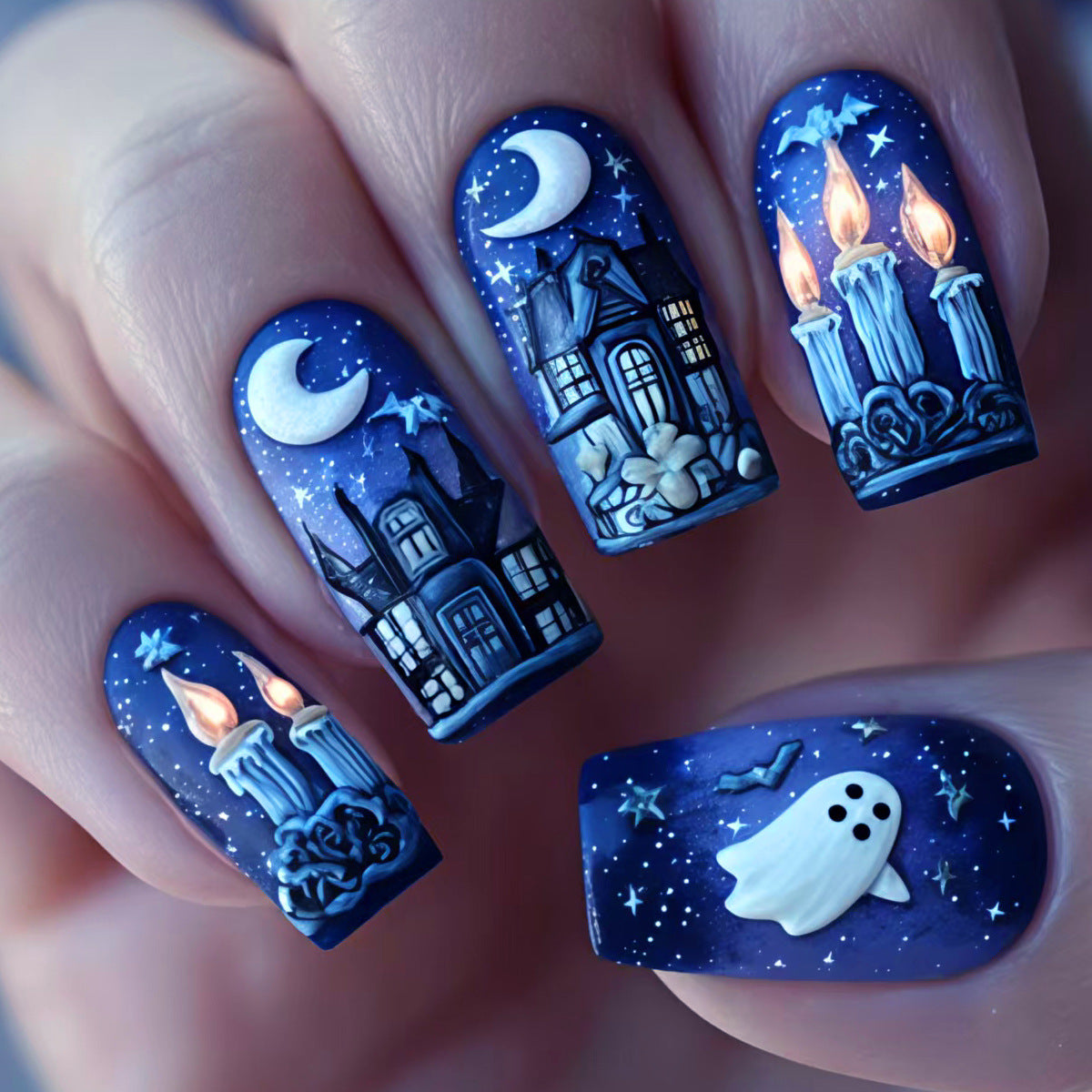 Artistic Halloween Themed Nail Art Acalora
