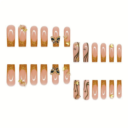 Glamorous Butterfly-Inspired Nail Art Extensions Acalora