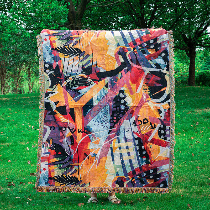 Artistic Woven Throw Blanket