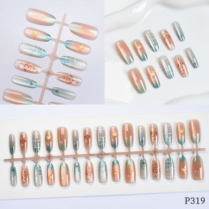 Artistic Decorative Press-On Nail Set Acalora