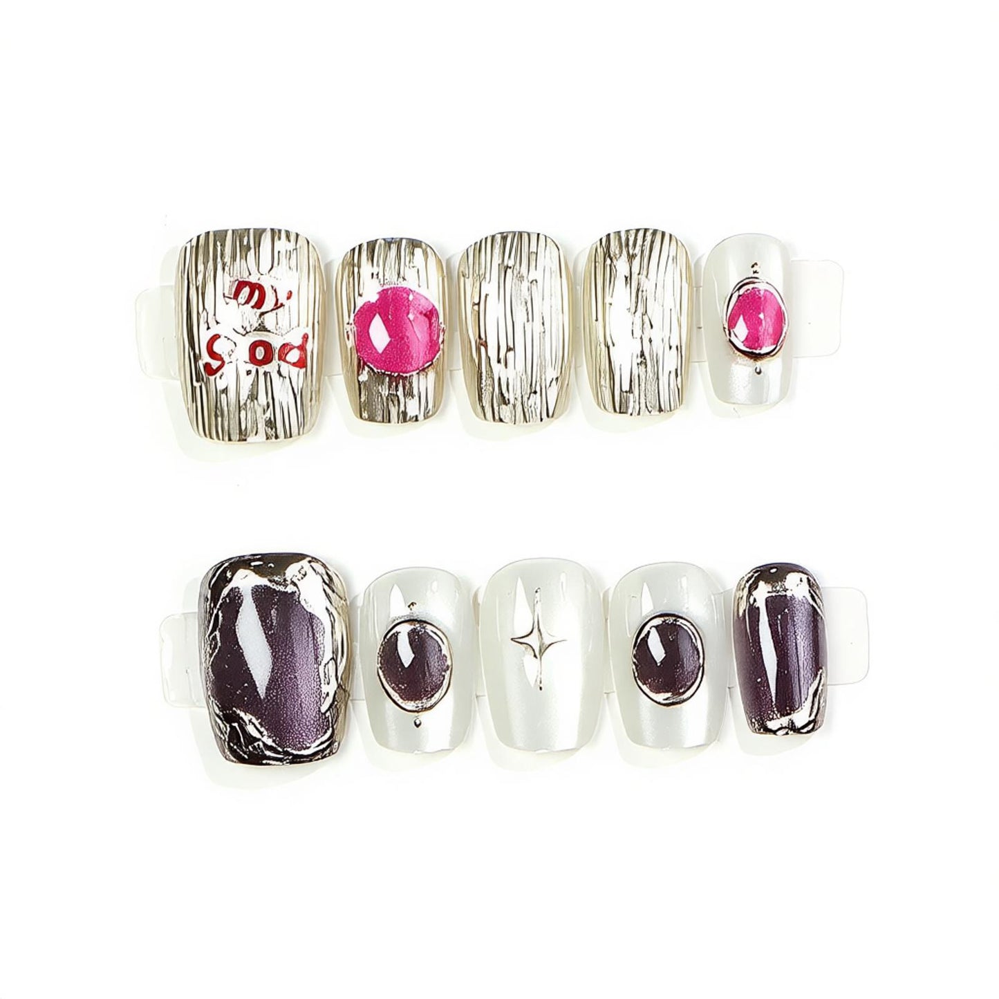 Glamorous Decorative Press-On Nails Acalora