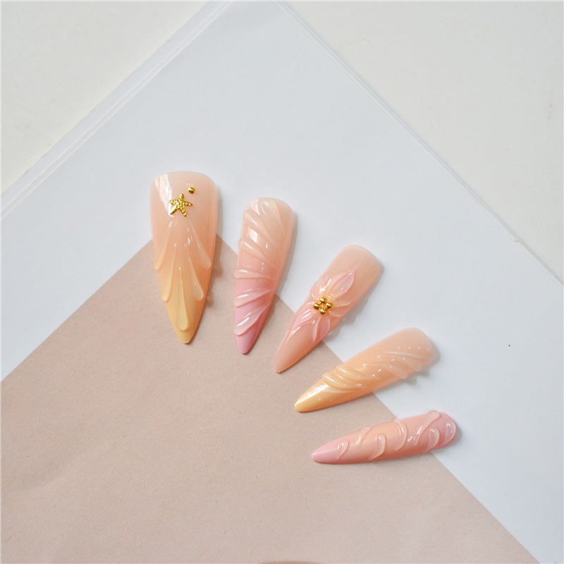Floral 3D Decorative Press-On Nail Art Acalora
