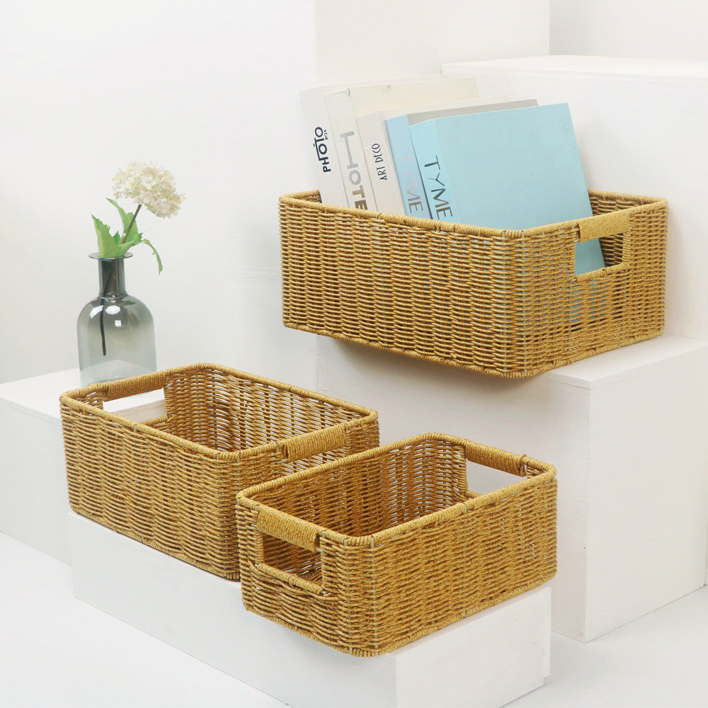 Rectangular Woven Storage Box Acalora