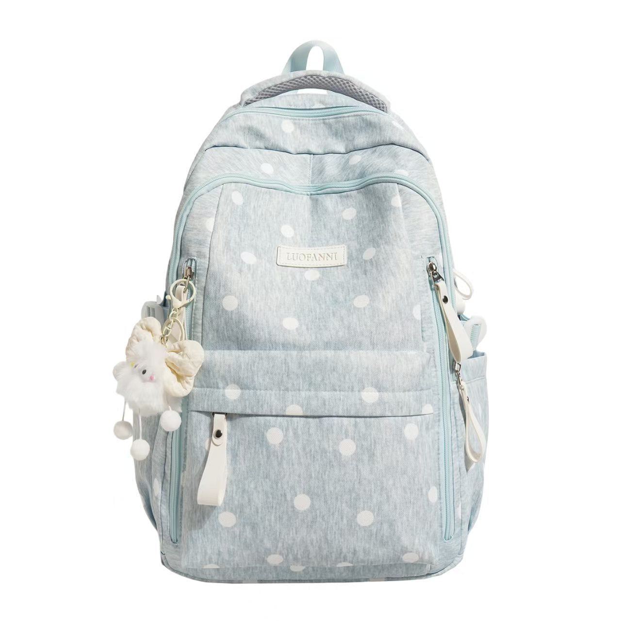 Polka Dot Multi-Pocket Backpack Bowlift