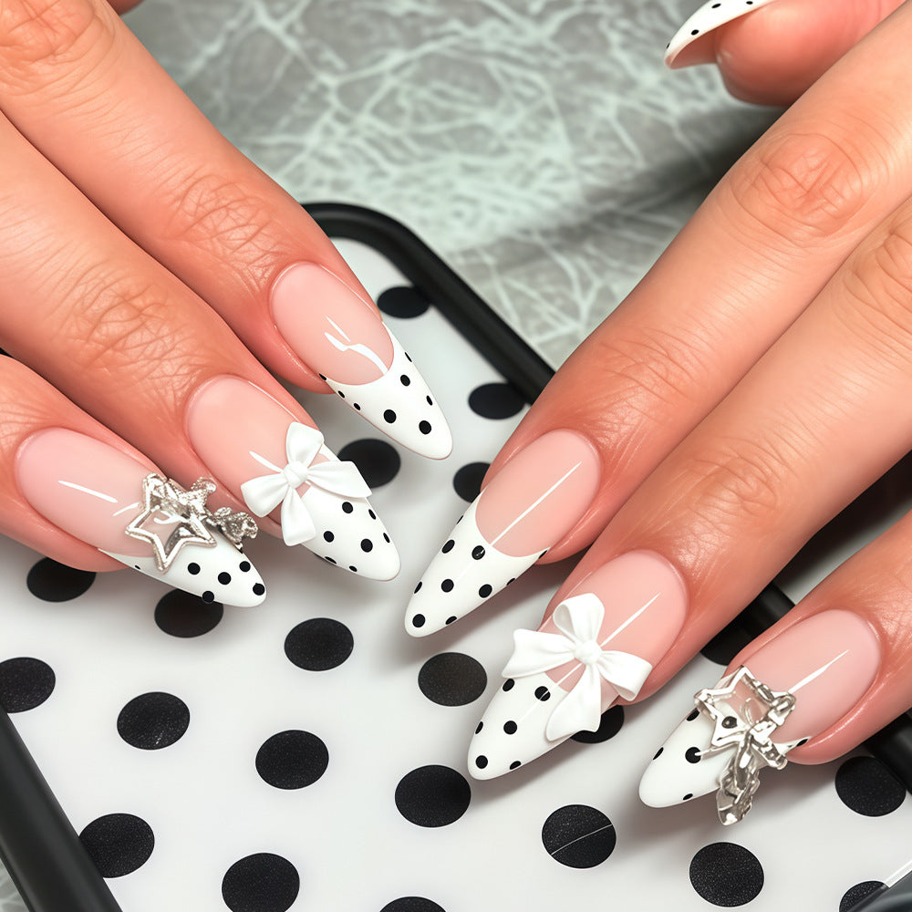 Elegant Stiletto Press-On Nail Art Tips Acalora