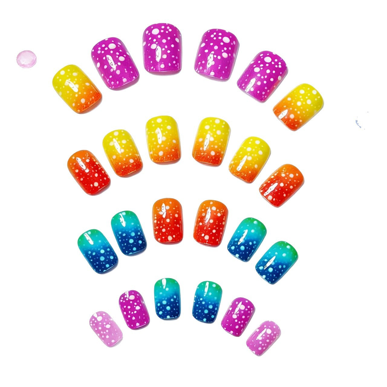 Vibrant Gradient Nail Art Acalora