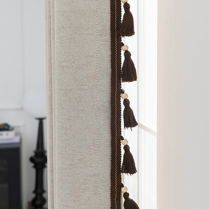 Decorative curtain with tassel trim Acalora