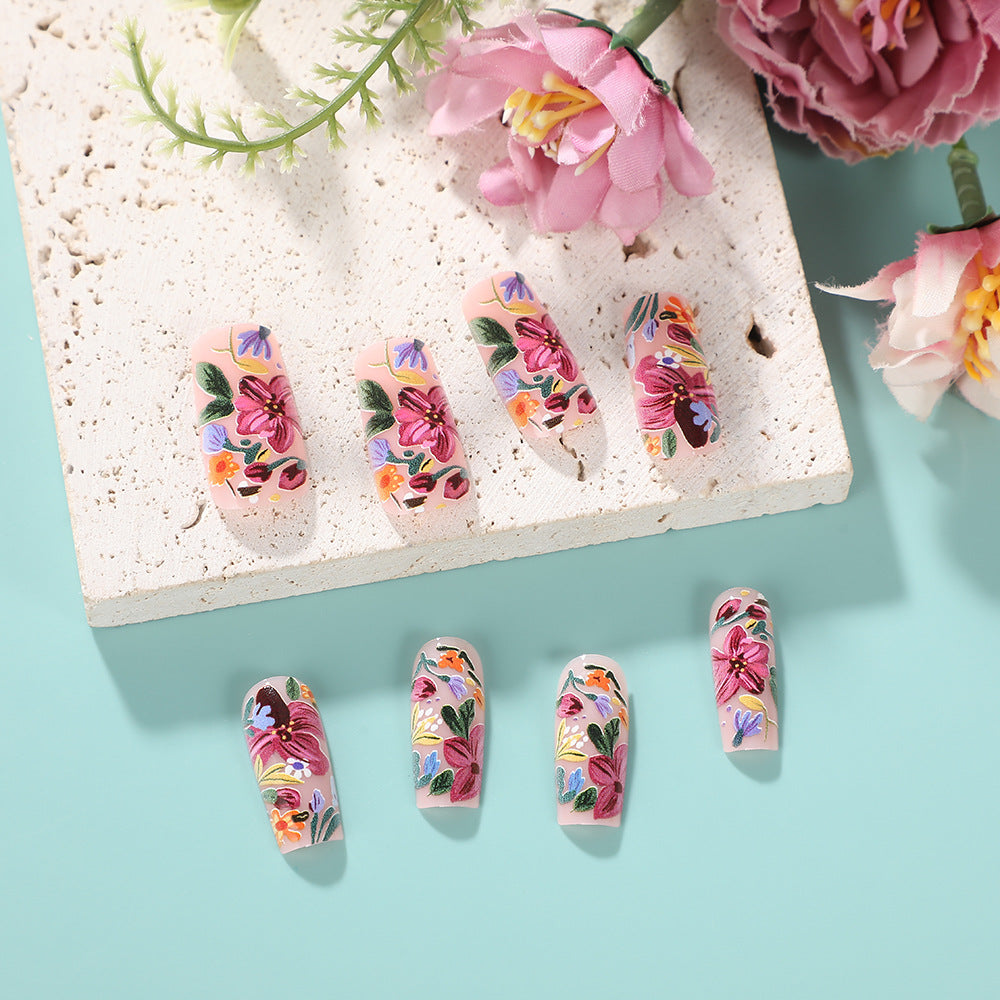 Artificial nails with floral accents Acalora 1788541752