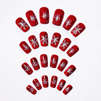 Snowflake Design Acrylic Nail Art Acalora