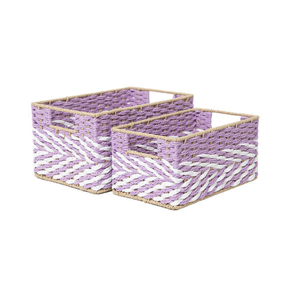 Braided storage basket