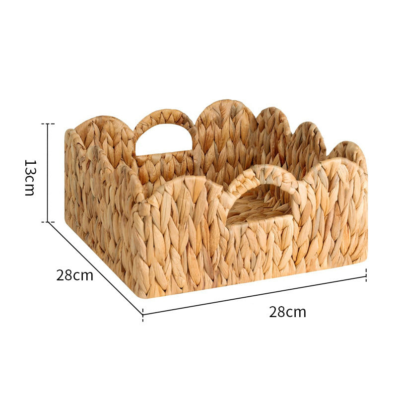 Decorative storage basket with two handles Acalora