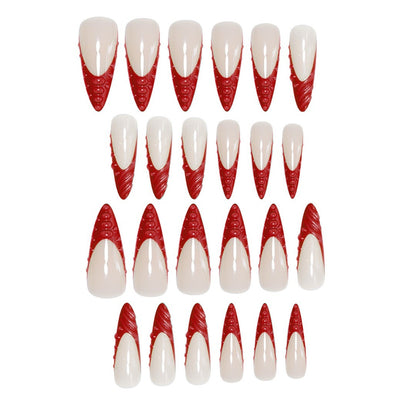 Decorative Sculpted Stiletto Press-On Nails Acalora