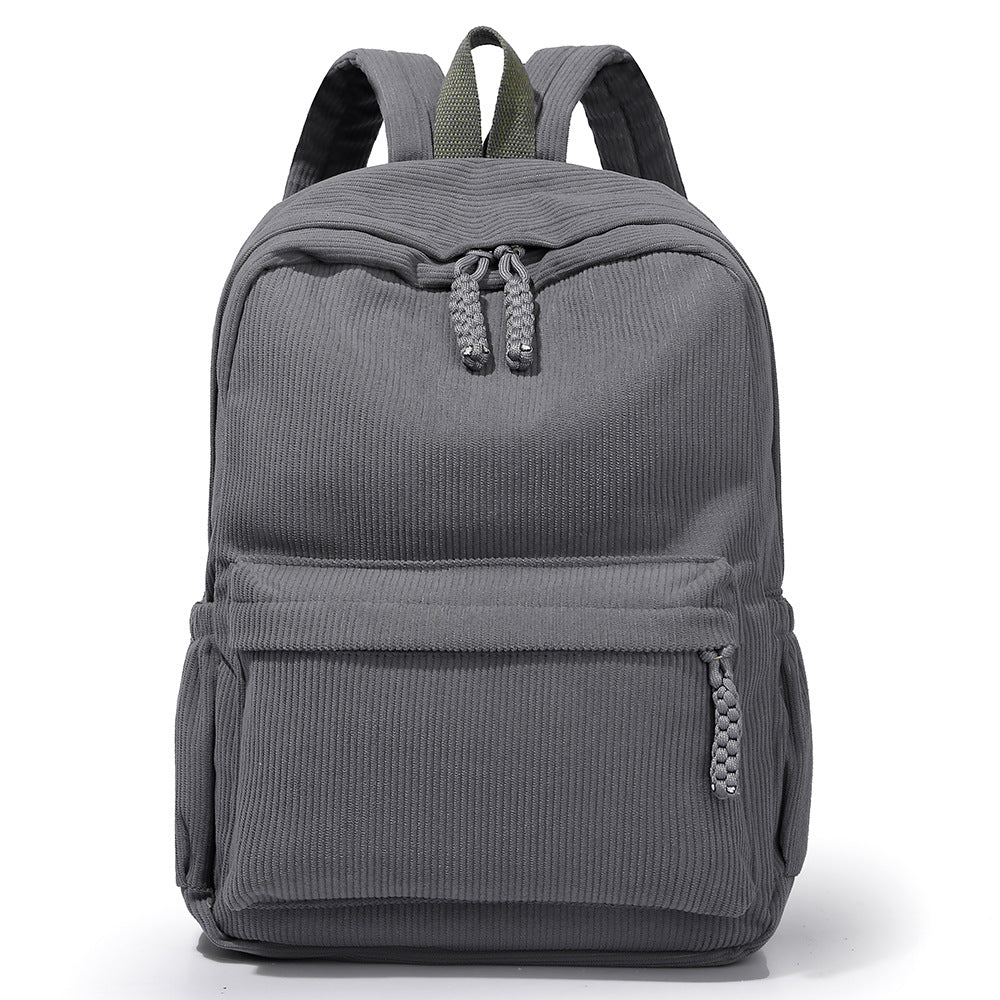 Casual Corduroy Backpack Acalora