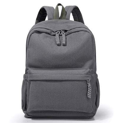 Casual Corduroy Backpack Acalora