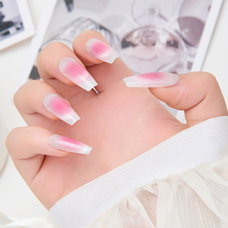 Ombre Long Coffin Press-On Nails Acalora