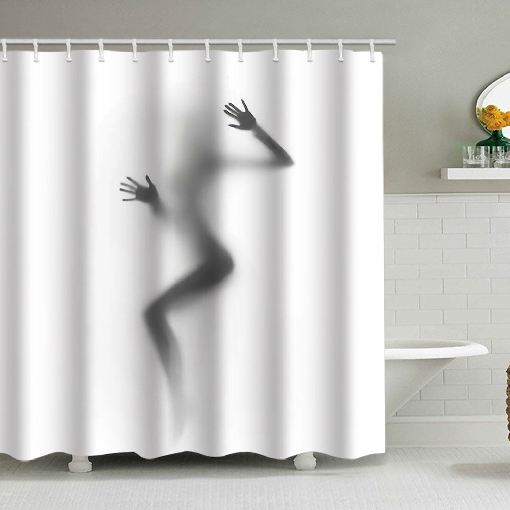 Artistic Silhouette Shower Curtain