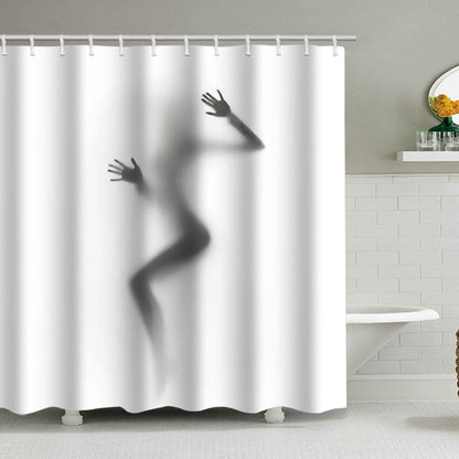 Artistic Silhouette Shower Curtain