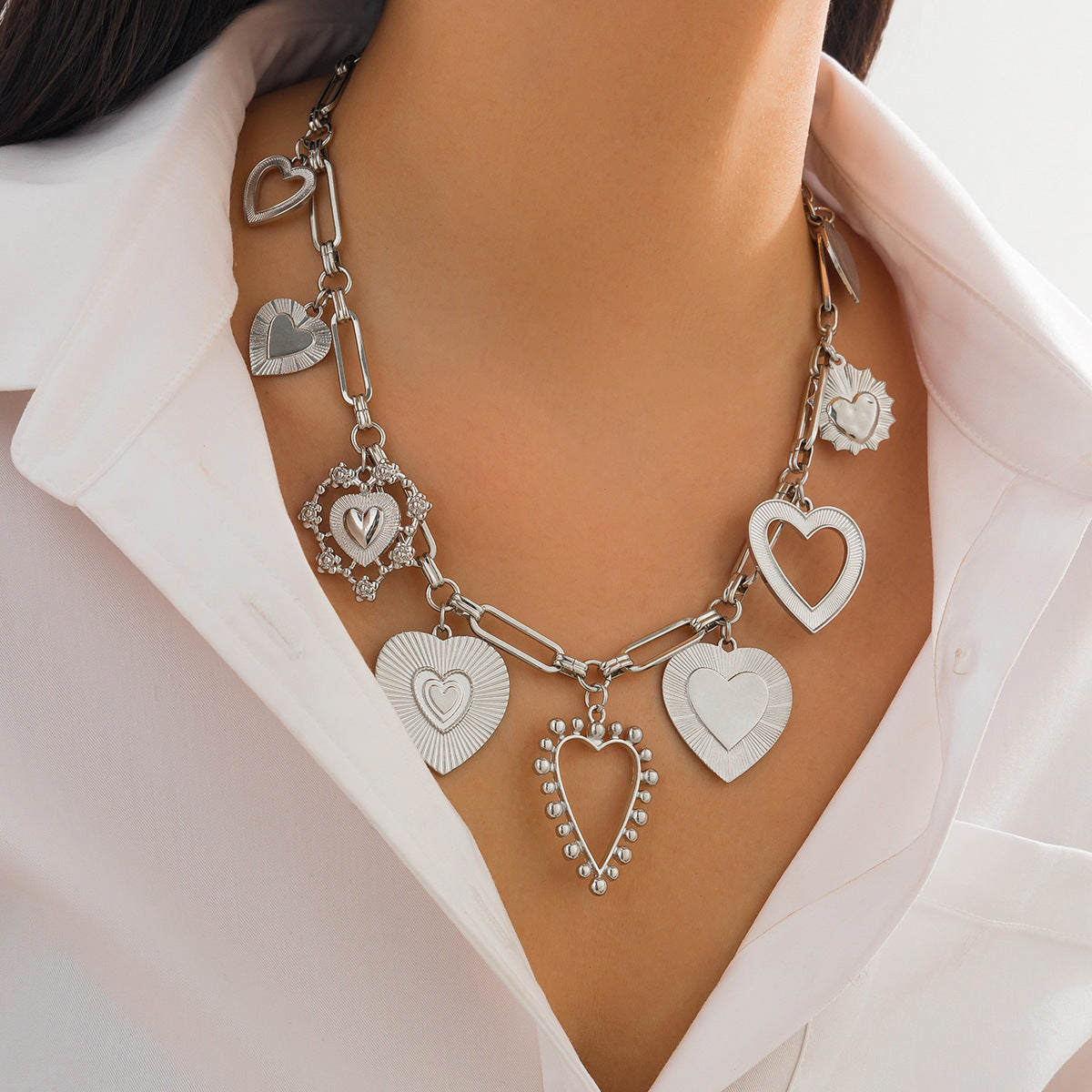 BowLift | Chunky Heart Charm Necklace