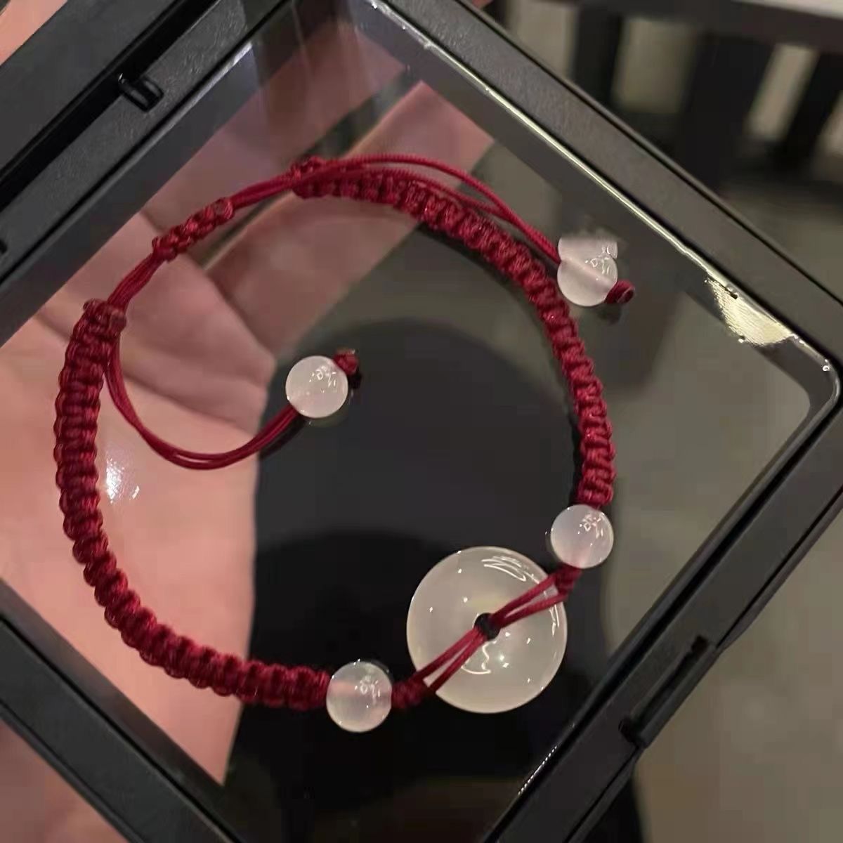 Adjustable Gemstone Macrame Bracelet Acalora