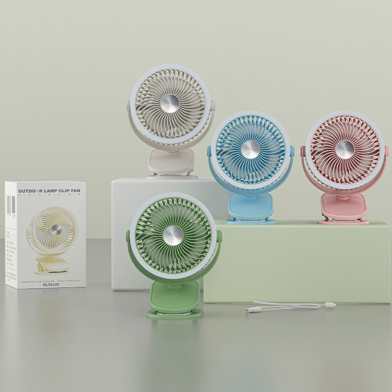 Women's table fan with built-in LED lighting Skanto