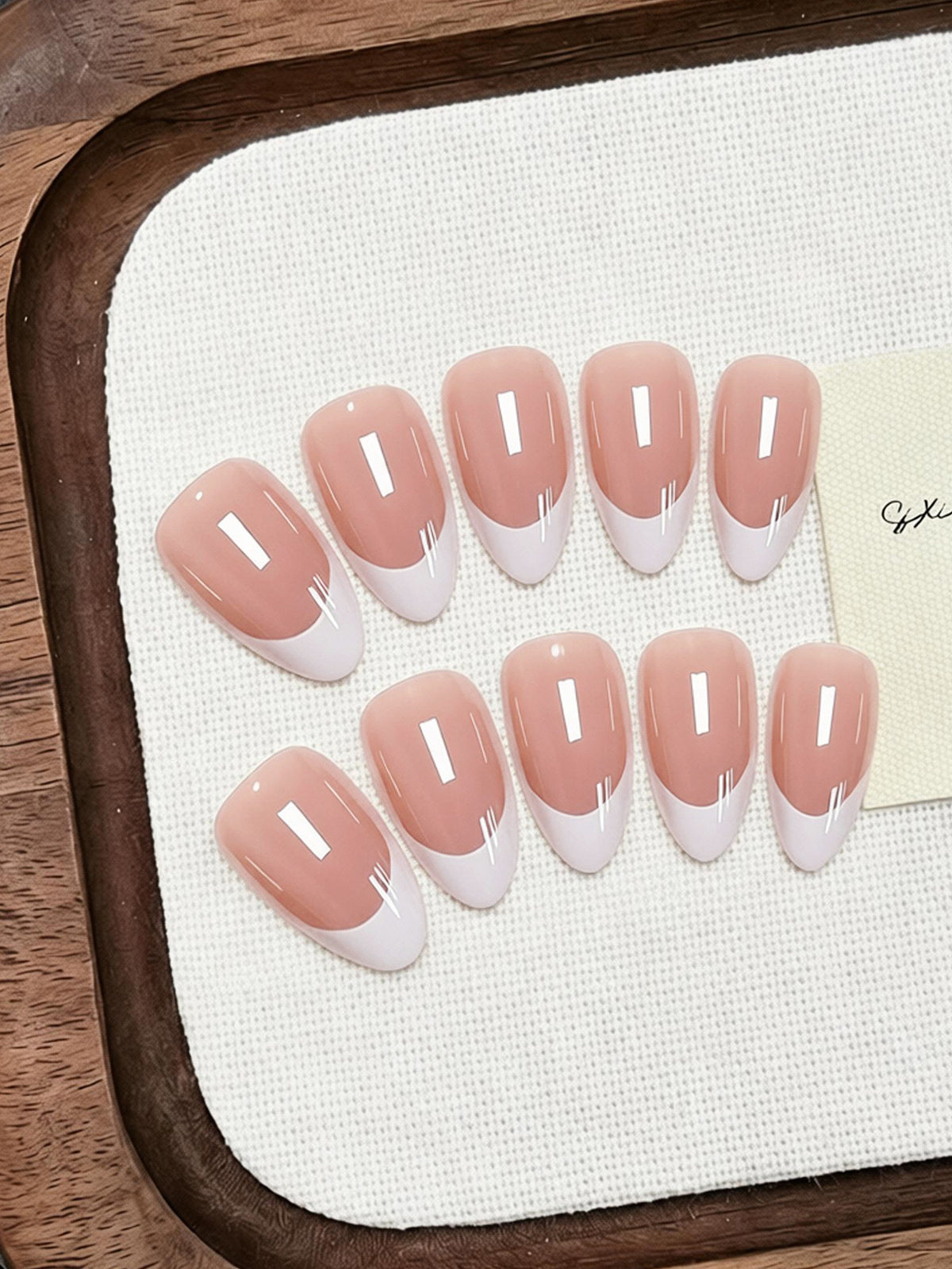 Acrylic Nail Set with Elegant French Tip Acalora