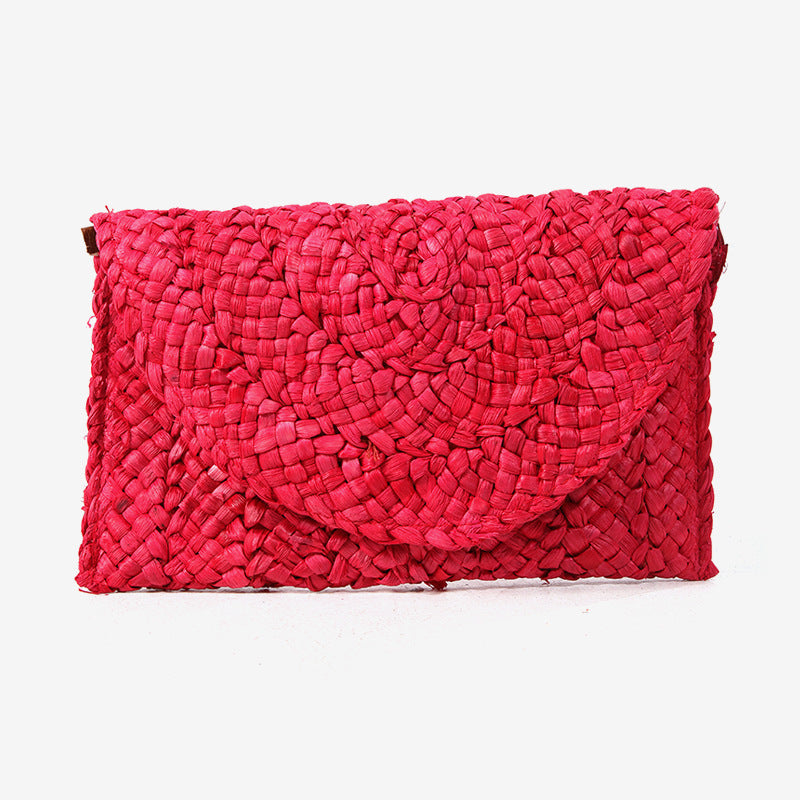 Women's Handmade Braided Natural Material Shoulder Bag Karnz