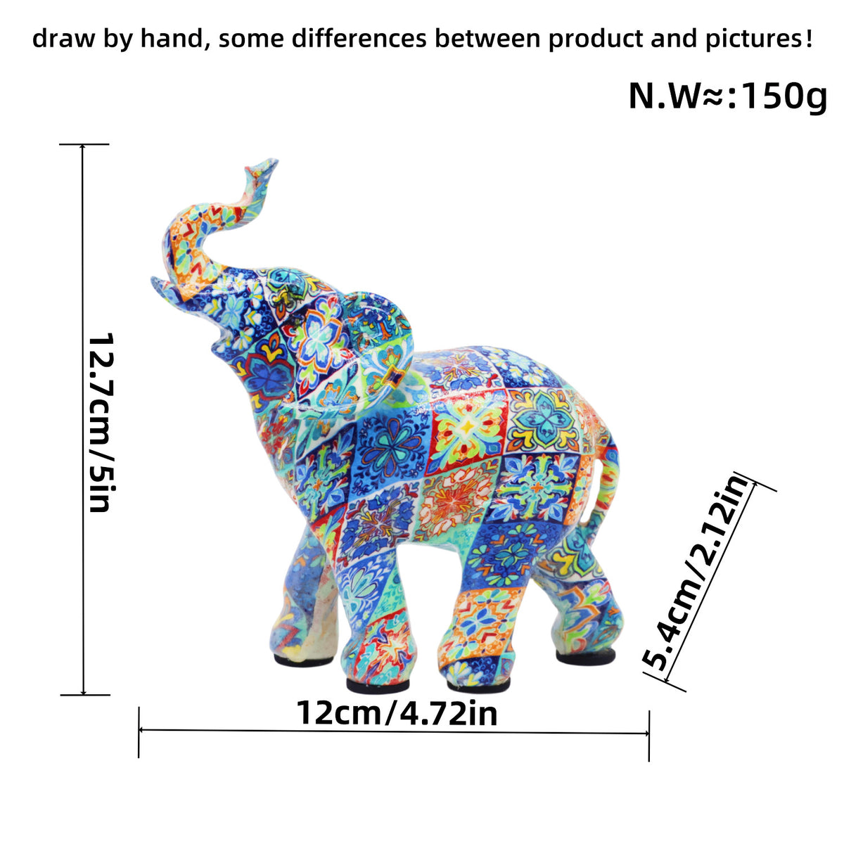 Colorful Elephants Figurine Acalora