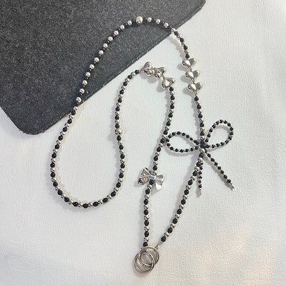 Stylish Pearl and Chain Necklace Acalora