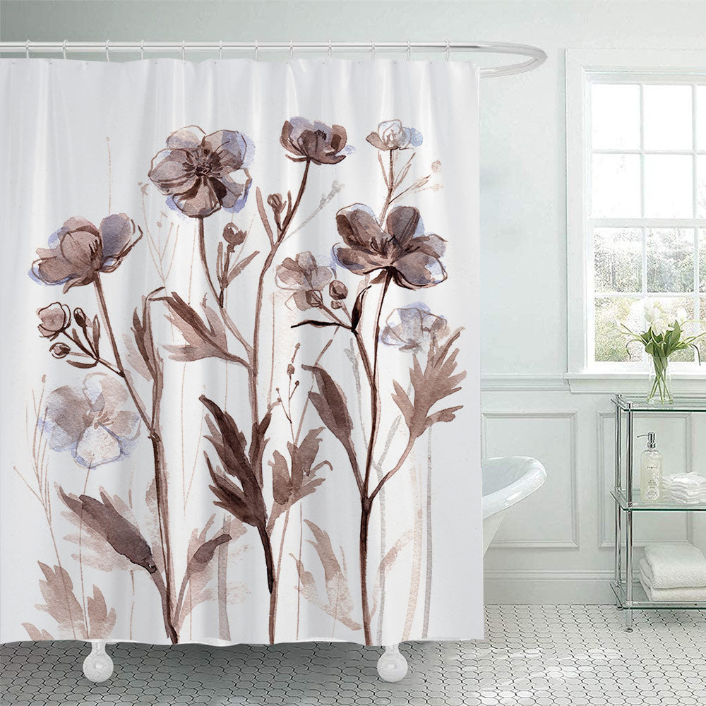 Floral Patterned Shower Curtain
