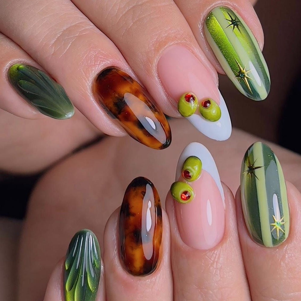 Artificial nails with creative geometric design Acalora