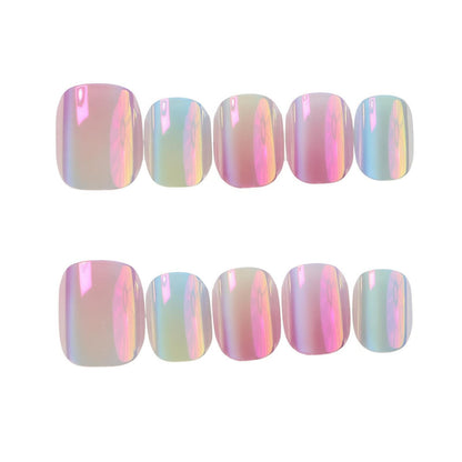 Iridescent Press-On Nail Art Set Acalora