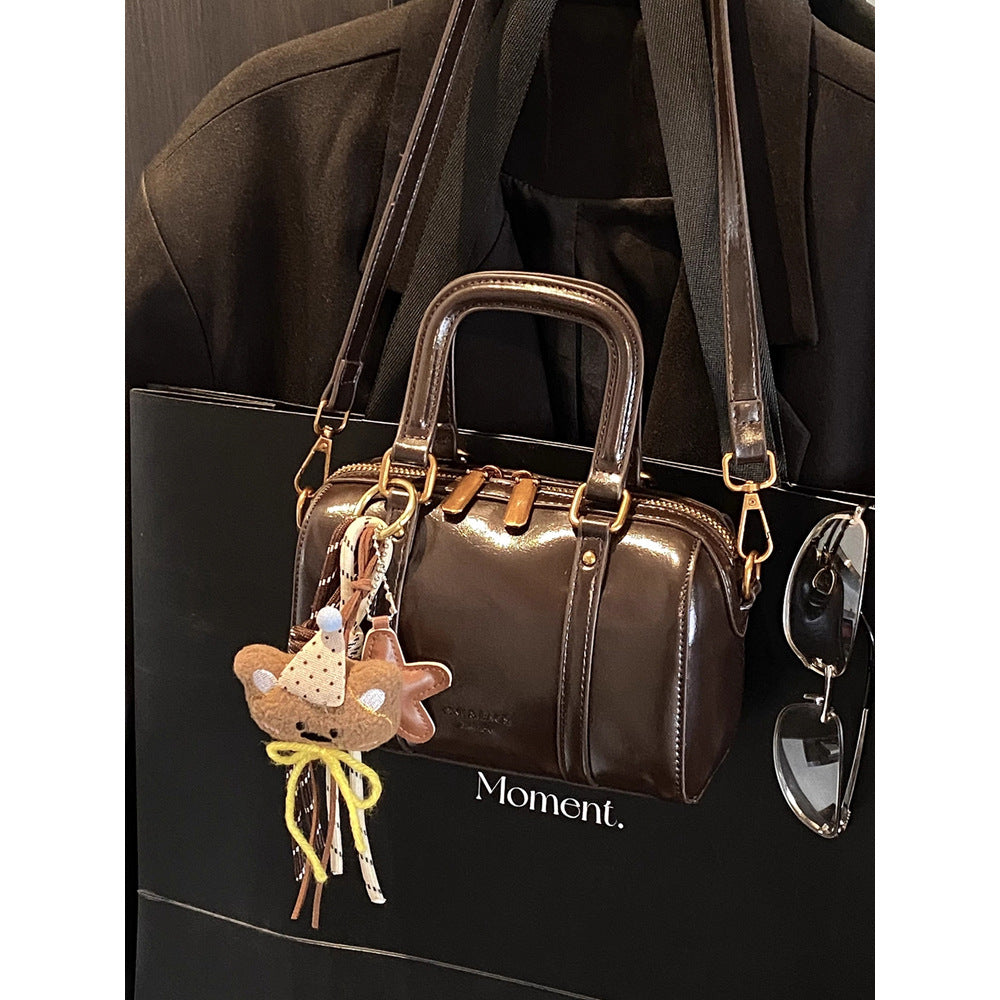 Soft Leather Handheld Satchel Acalora