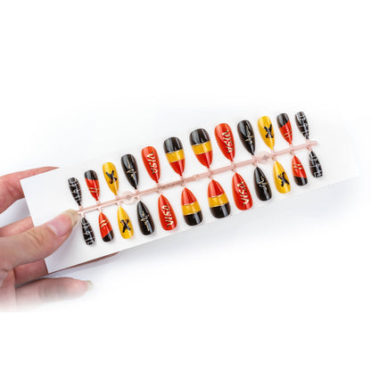 Glamorous Sporty Artificial Nail Set Acalora