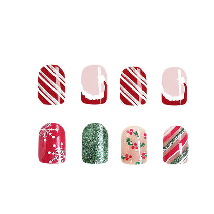Artificial nail set with festive Christmas design and creative motifs Acalora 1788236745