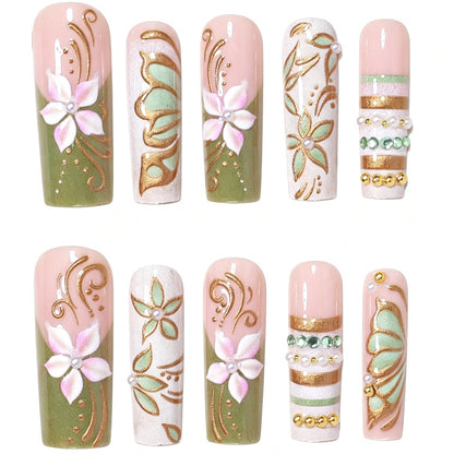 Artistic Luxury Press-On Nail Art Set Acalora