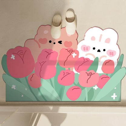 Cute Penguin-Themed Bath Mat