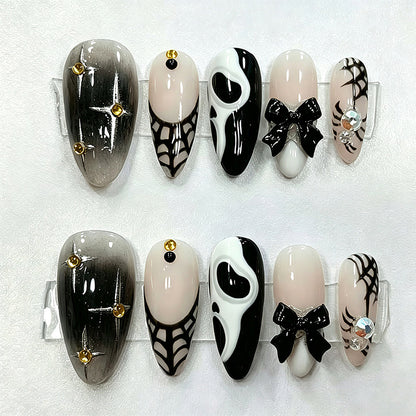Creative Halloween Nail Art Set with Creepy Design Acalora