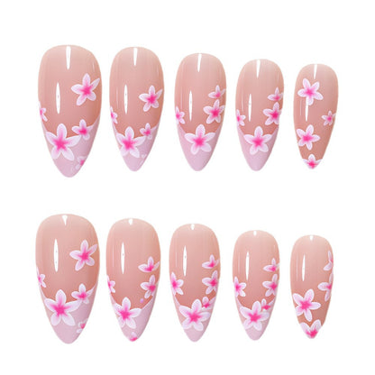 Floral Accent Stiletto Nail Art Set Acalora