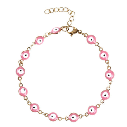 Colorful Evil Eye Charm Bracelet Acalora